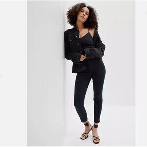 GAP High Rise Favorite Jeggings Stretch Skinny Jeans Black Size 30/10 LONG NWT